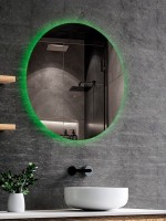 Зеркало круглое Abber Mond AG6204SSmart 77 см, с RGB-подсветкой