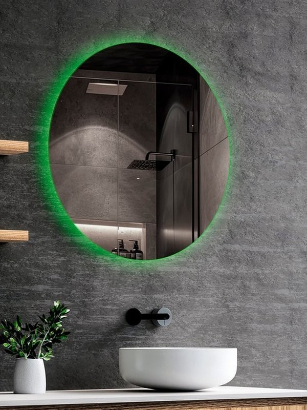 Зеркало круглое Abber Mond AG6204SSmart 77 см, с RGB-подсветкой