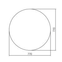 Зеркало круглое Abber Mond AG6204SSmart 77 см, с RGB-подсветкой