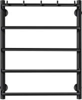 Полотенцесушитель электрический Secado Мерида 1 К 60x50 см, подключение справа, матовый черный, лесенка