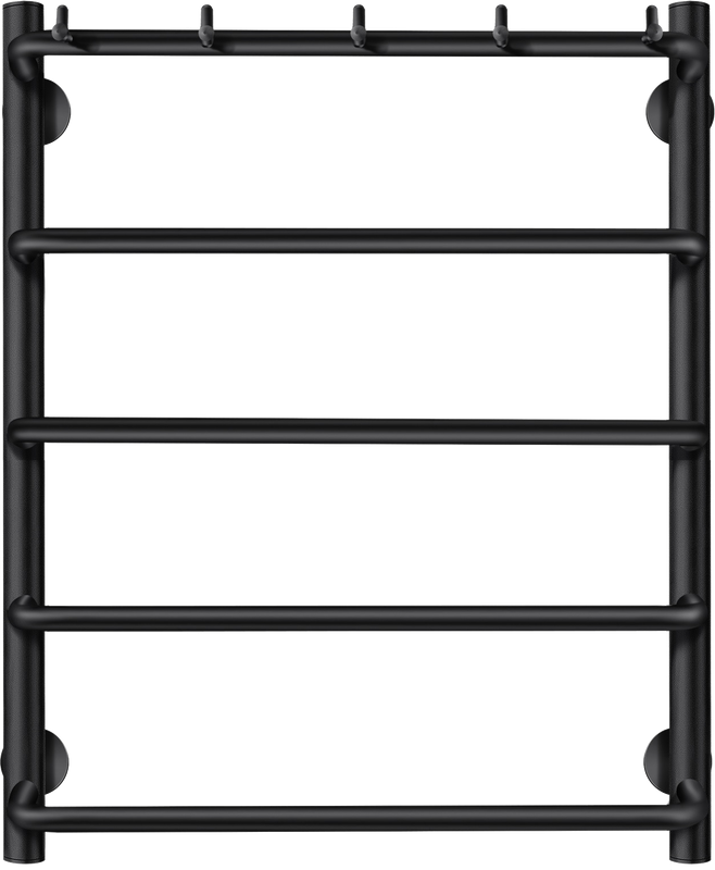 Полотенцесушитель электрический Secado Мерида 1 К 60x50 см, подключение справа, матовый черный, лесенка