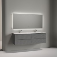 Мебель для ванной комнаты Sancos Folk 160 подвесная, ergraut soft, раковина CN7023