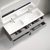 Мебель для ванной комнаты Sancos Folk 160 подвесная, ergraut soft, раковина CN7023