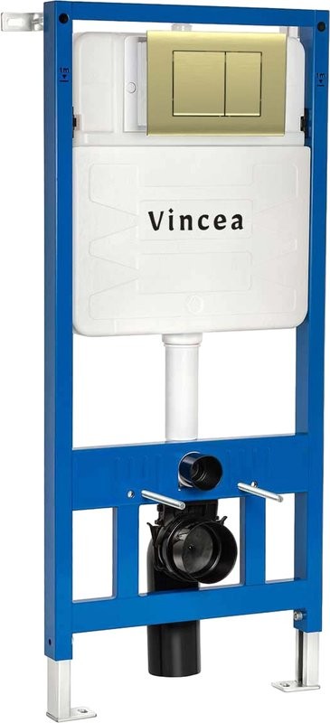 Система инсталляции для унитазов Vincea VIS-601 с кнопкой смыва VFP-001BG брашированное золото