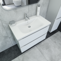 Тумба под раковину Caprigo Forte 80 подвесная, белая