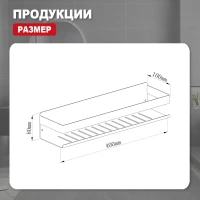 Полка для ванной комнаты Raglo R340.03.03, золотой сатин Полка для ванной комнаты Raglo R340.03.03, золотой сатин