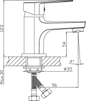 Смеситель для раковины Orange Loop M26-021RG розовое золото