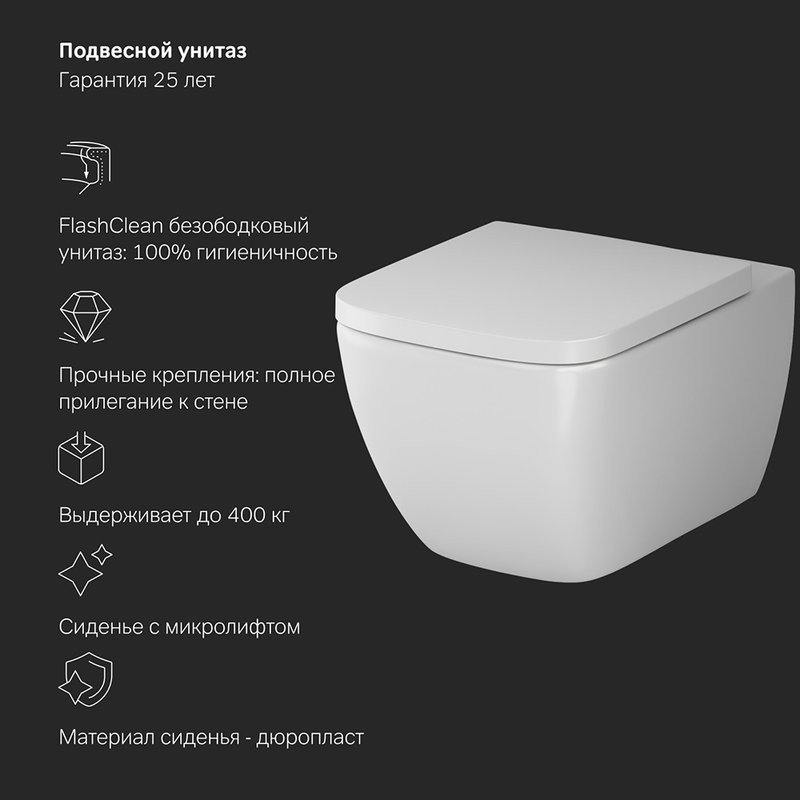 Комплект 5 в 1 AM.PM Gem IS100251.901701 с сиденьем микролифт