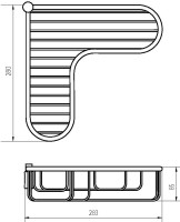 Полка Migliore Complementi 22045 хром