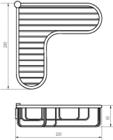 Полка Migliore Complementi 22045 хром