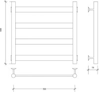 Полотенцесушитель водяной Secado Комано 2 60х50 60x55 см, хром, лесенка