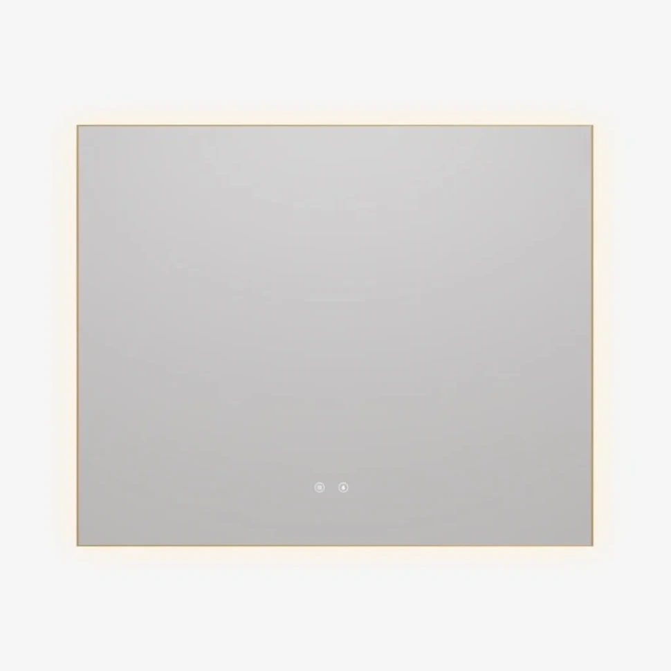 Зеркало Vincea VLM-4F100BG-2 100x80, с подсветкой и антизапотевателем, брашированное золото