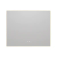 Зеркало Vincea VLM-4F100BG-2 100x80, с подсветкой и антизапотевателем, брашированное золото