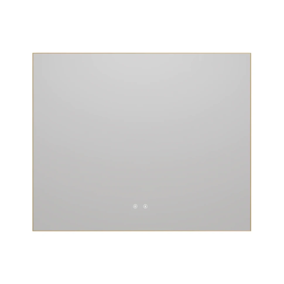 Зеркало Vincea VLM-4F100BG-2 100x80, с подсветкой и антизапотевателем, брашированное золото