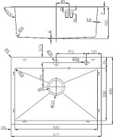 Мойка кухонная D&K DKS604506 графит