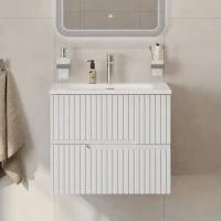 Тумба с раковиной Cezares Duet 60 bianco lucido, раковина Cezares CZR-8073-60