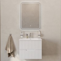 Тумба с раковиной Cezares Duet 60 bianco lucido, раковина Cezares CZR-8073-60