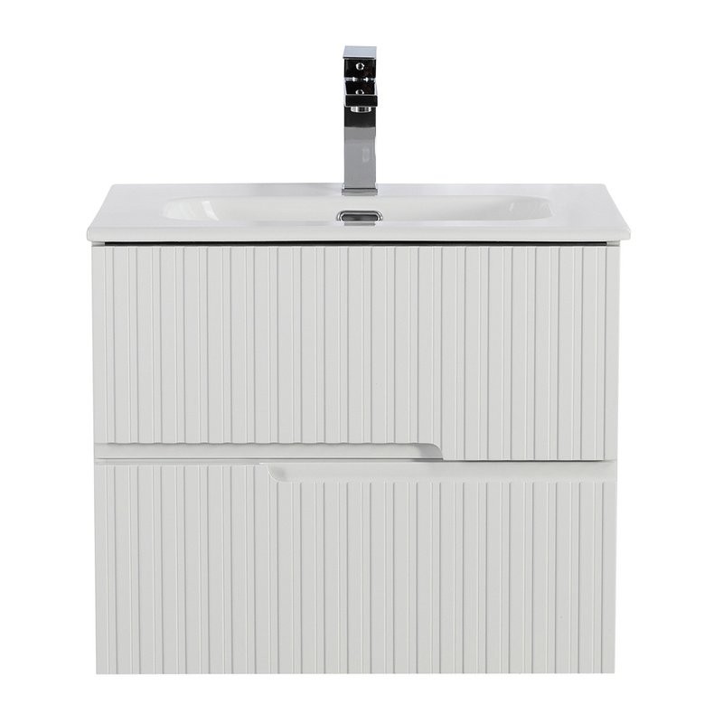 Тумба с раковиной Cezares Duet 60 bianco lucido, раковина Cezares CZR-8073-60