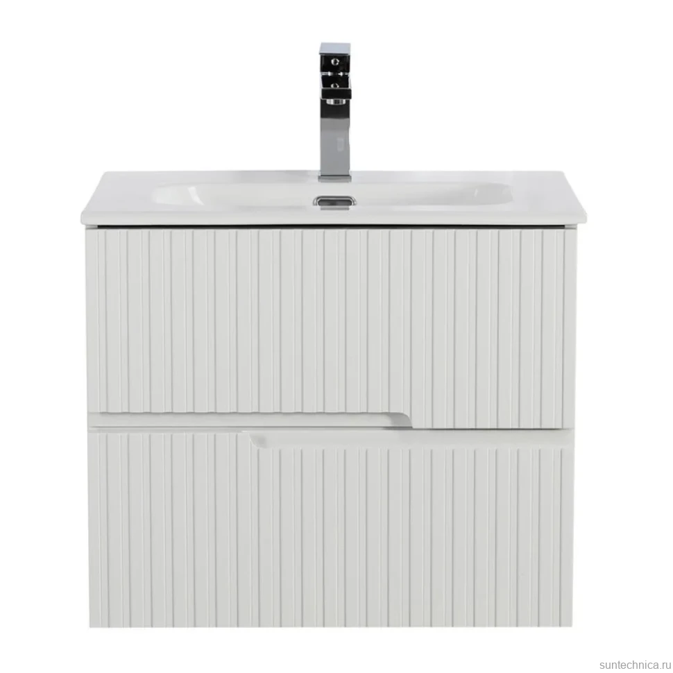 Тумба с раковиной Cezares Duet 60 bianco lucido, раковина Cezares CZR-8073-60