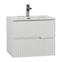 Тумба с раковиной Cezares Duet 60 bianco lucido, раковина Cezares CZR-8073-60