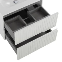 Тумба с раковиной Cezares Duet 60 bianco lucido, раковина Cezares CZR-8073-60