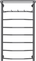 Полотенцесушитель электрический Secado Агата 1 КСП 100x50 см, подключение справа, графит, лесенка, с полкой
