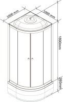 Душевая кабина Parly Classic CM101 100х100, с поддоном