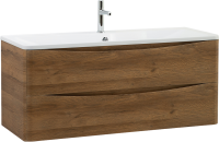 Мебель для ванной комнаты BelBagno Acqua 120 подвесная, rovere rustico, белая глянцевая раковина