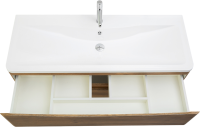 Мебель для ванной комнаты BelBagno Acqua 120 подвесная, rovere rustico, белая глянцевая раковина