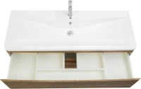 Мебель для ванной комнаты BelBagno Acqua 120 подвесная, rovere rustico, белая глянцевая раковина