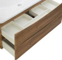 Мебель для ванной комнаты BelBagno Acqua 120 подвесная, rovere rustico, белая глянцевая раковина