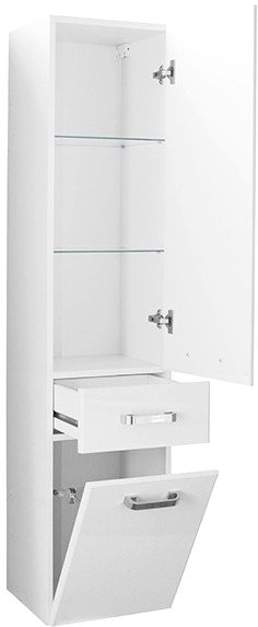 Шкаф пенал для ванной Mixline Стив-34 белый
