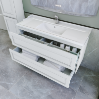 Тумба с раковиной Caprigo Wales 120 матовая белая