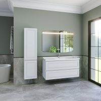 Тумба с раковиной Caprigo Wales 120 матовая белая