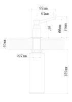 Дозатор для кухонной мойки Florentina Каскад gold Дозатор для кухонной мойки Florentina Каскад gold