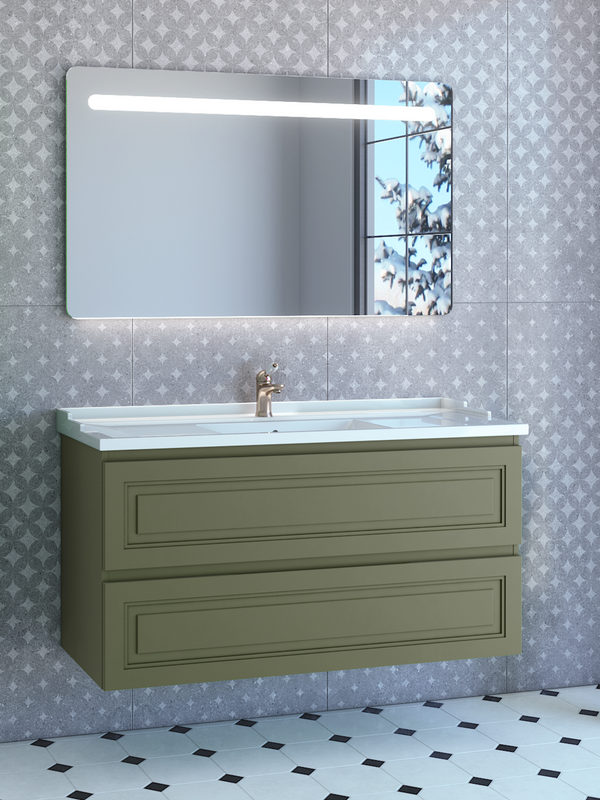 Мебель для ванной комнаты Caprigo Wales Смальти 120 олива