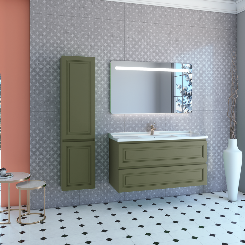 Мебель для ванной комнаты Caprigo Wales Смальти 120 олива