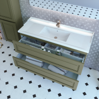 Мебель для ванной комнаты Caprigo Wales Смальти 120 олива