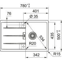 Мойка кухонная Franke Maris Centro CNG 611/211-78 белая Мойка кухонная Franke Maris Centro CNG 611/211-78 белая