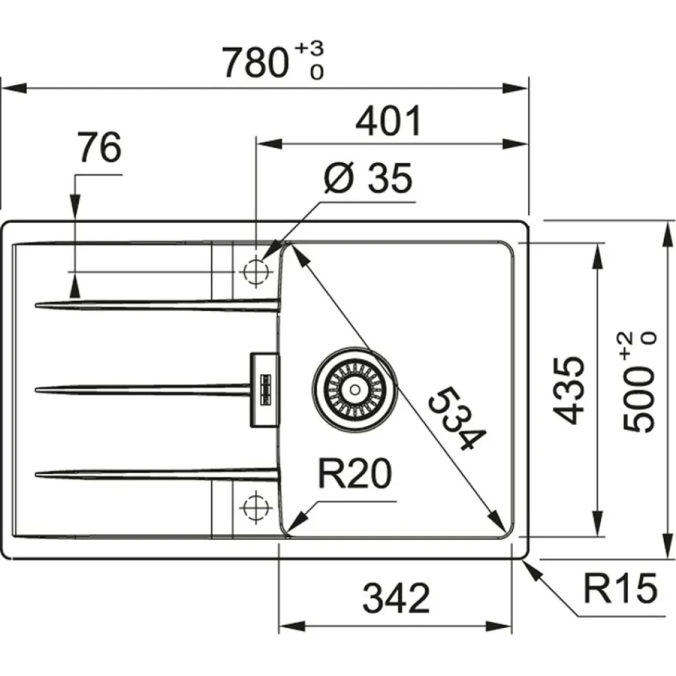 Мойка кухонная Franke Maris Centro CNG 611/211-78 белая