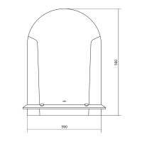 Зеркало MIXLINE "Эхо" 390*580 (ШВ) с полкой (К)
