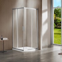 Душевой уголок Vincea Garda VSS-1G8011CL 110x80, профиль хром, стекло прозрачное