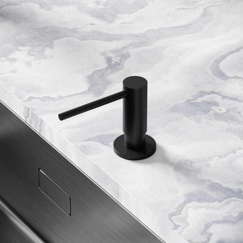 Диспенсер для кухонной мойки Sancos встраиваемый, 500 мл, черный матовый, SC40100MB