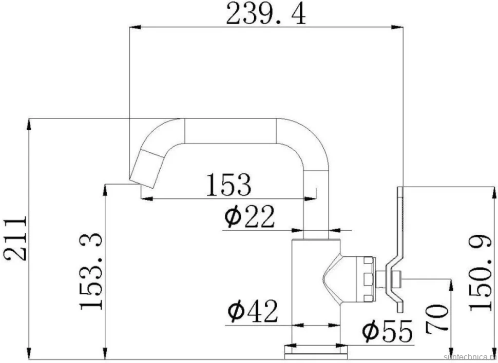 Смеситель для раковины Bronze de Luxe 1760's Loft 1178CG золото