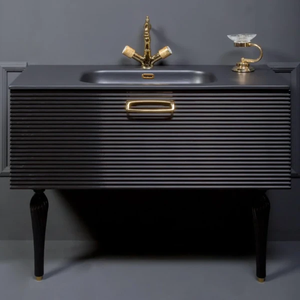 Тумба с раковиной Armadi Art Vallessi Avangarde Linea 80 черная