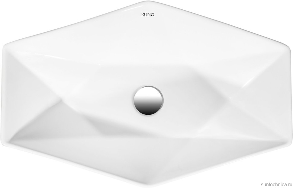 Тумба с раковиной Runo Андорра 85 белая матовая, белый глянец, раковина Poligono 65