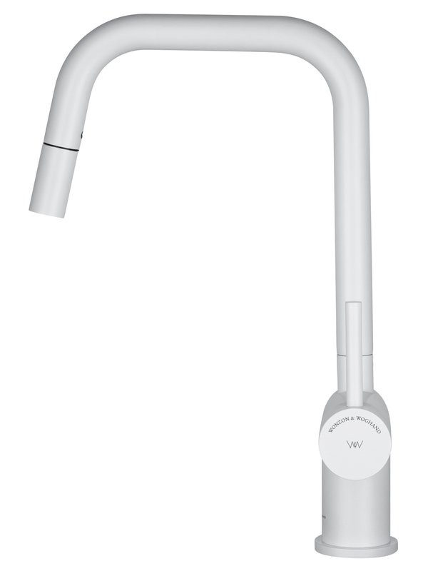 Смеситель для кухни Wonzon & Woghand WW-6018-MW матовый белый