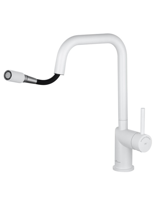Смеситель для кухни Wonzon & Woghand WW-6018-MW матовый белый