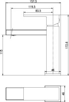 Смеситель для раковины Aquanet Blanco AF420-10W