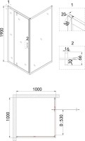 Душевой уголок Niagara Nova NG-63-10A-A100 100x100, квадратный, хром